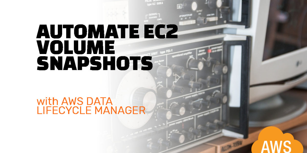 Automate EC2 volume snapshots with AWS Data Lifecycle Manager